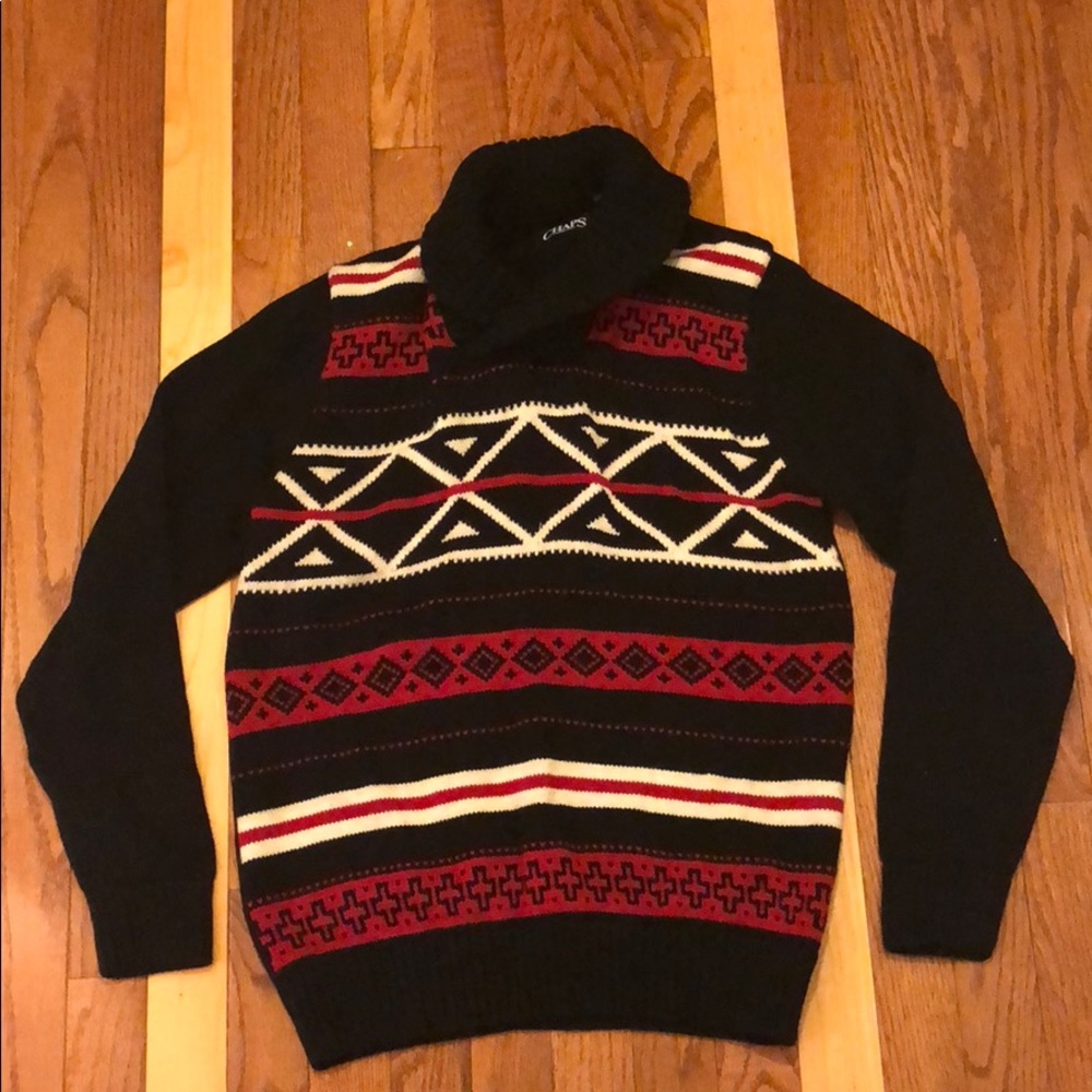 Chaps Sweater- Shawl Collar